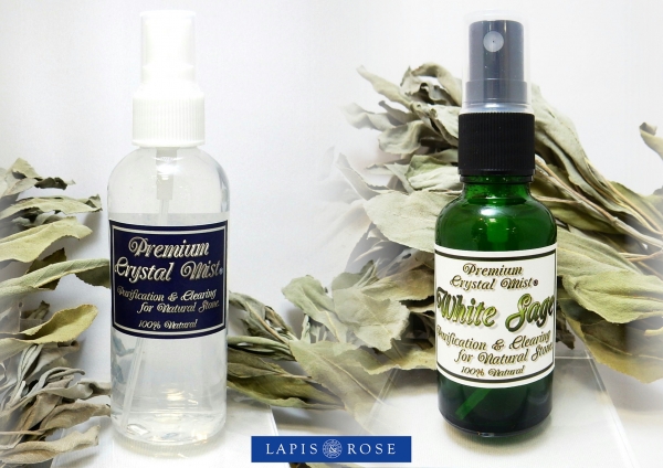 浄化用ミスト☆高濃縮二酸化珪素溶液【プレミアムクリスタルミスト】&【ホワイトセージ・ミスト】販売中★彡大人気です!